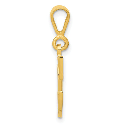 10K Yellow Gold Initial C Pendant