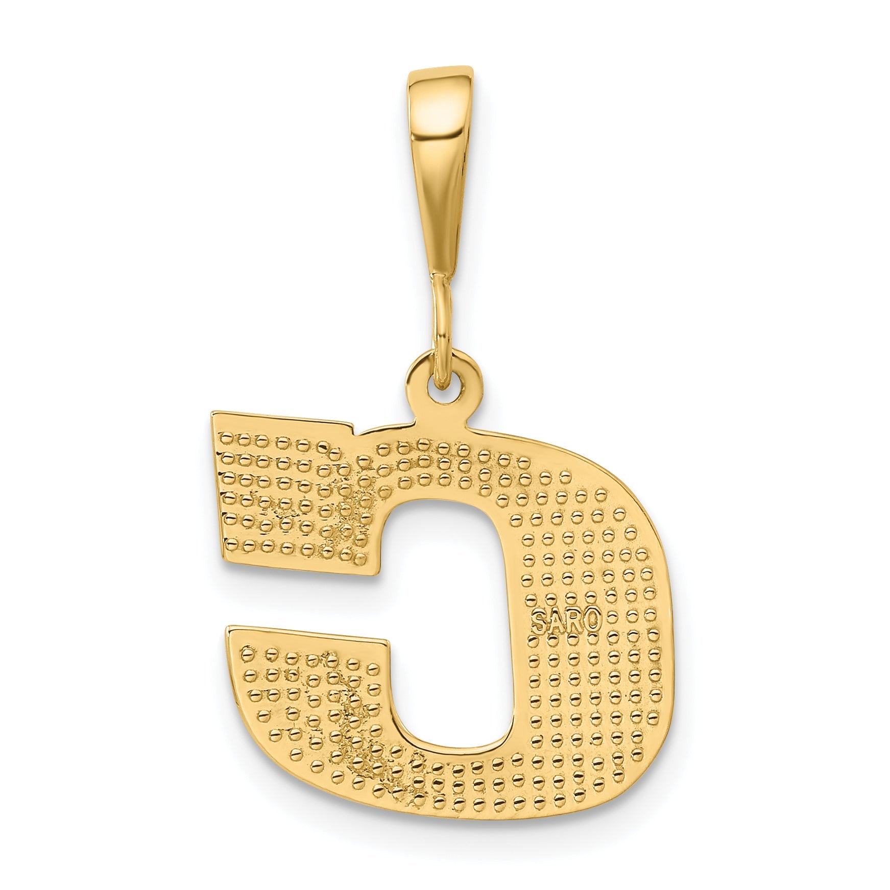 10K Yellow Gold Initial C Pendant