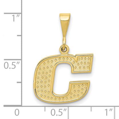 10K Yellow Gold Initial C Pendant