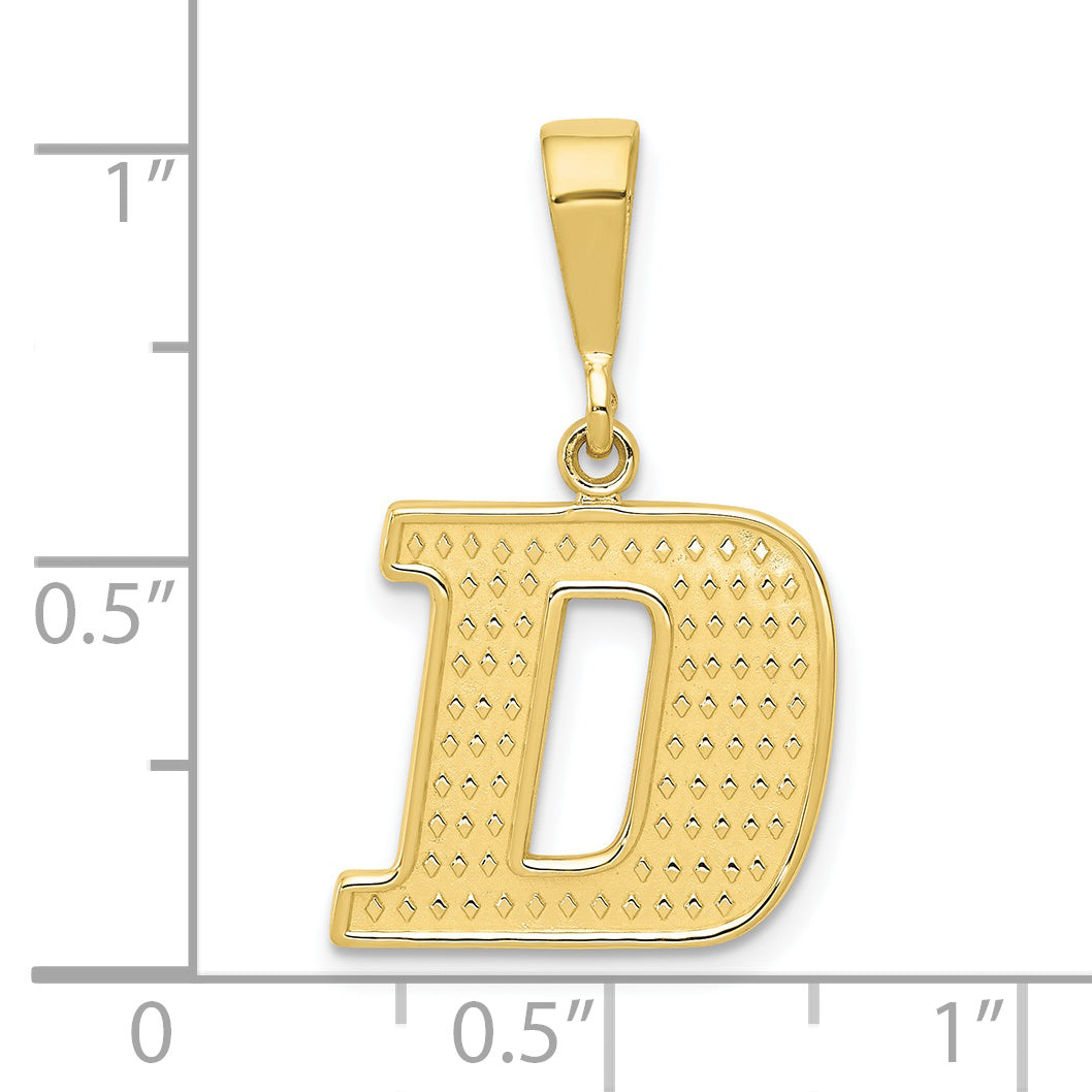 10K Yellow Gold Initial D Pendant