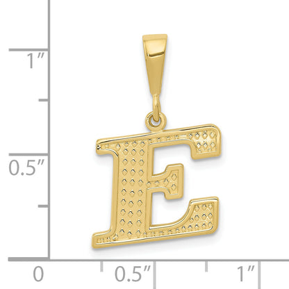 10K Yellow Gold 10Ky Initial E Pendant