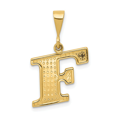 10K Yellow Gold 10Ky Initial F Pendant