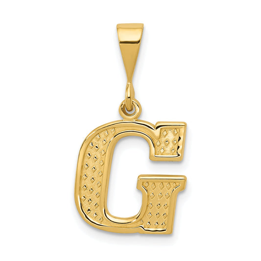 10K Yellow Gold 10Ky Initial G Pendant