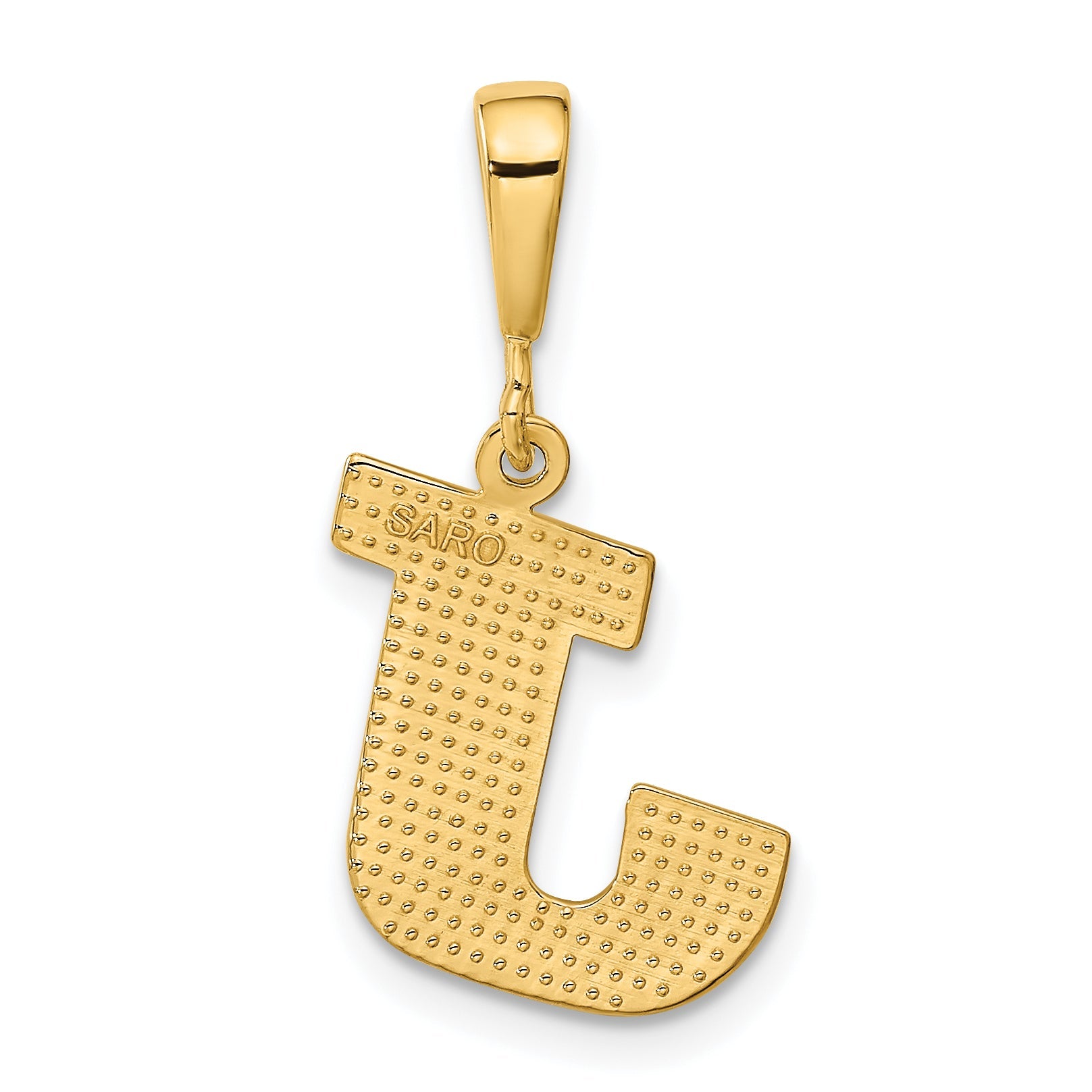 10K Yellow Gold 10Ky Initial J Pendant