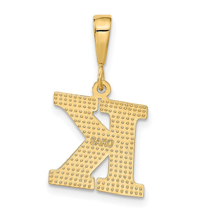 10K Yellow Gold 10Ky Initial K Pendant