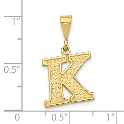 10K Yellow Gold 10Ky Initial K Pendant