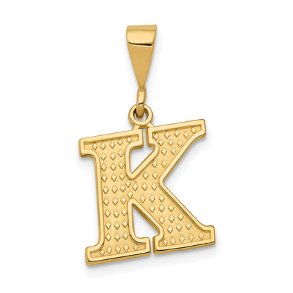10K Yellow Gold 10Ky Initial K Pendant