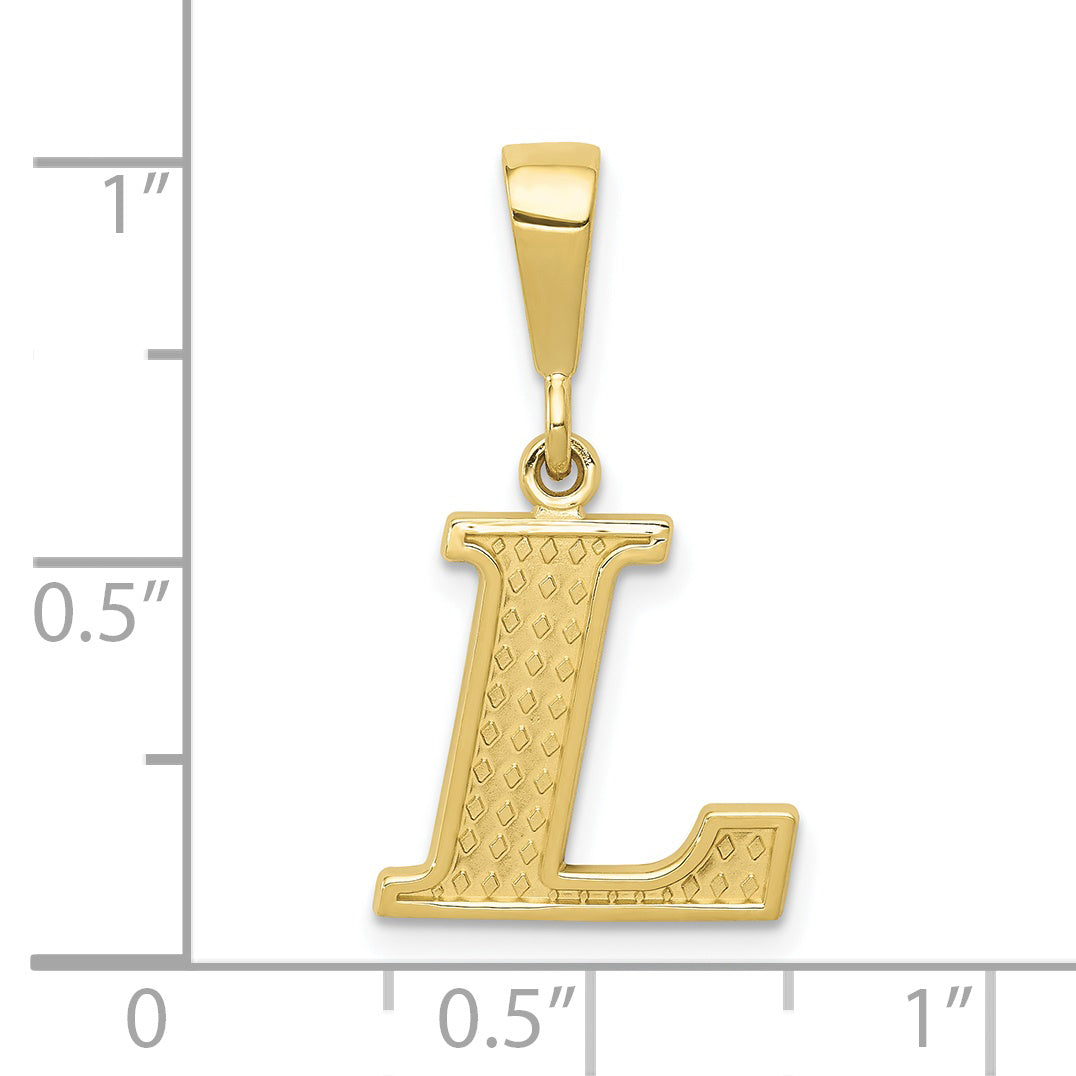 10K Yellow Gold 10Ky Initial L Pendant