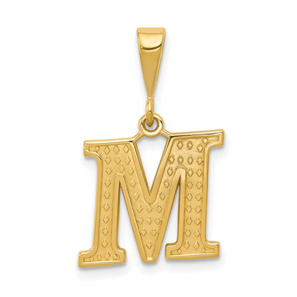 10K Yellow Gold 10Ky Initial M Pendant