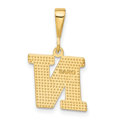 10K Yellow Gold 10Ky Initial N Pendant