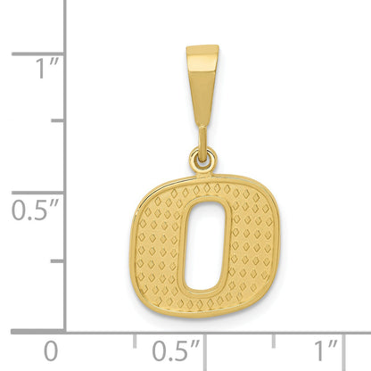 10K Yellow Gold 10Ky Initial O Pendant