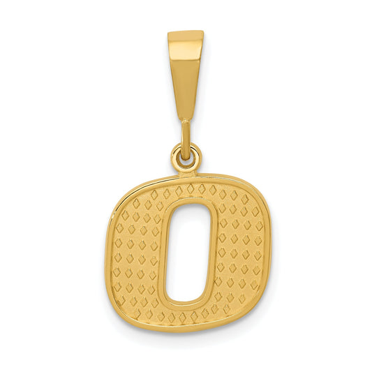 10K Yellow Gold 10Ky Initial O Pendant