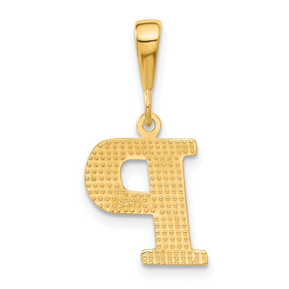 10K Yellow Gold 10Ky Initial P Pendant