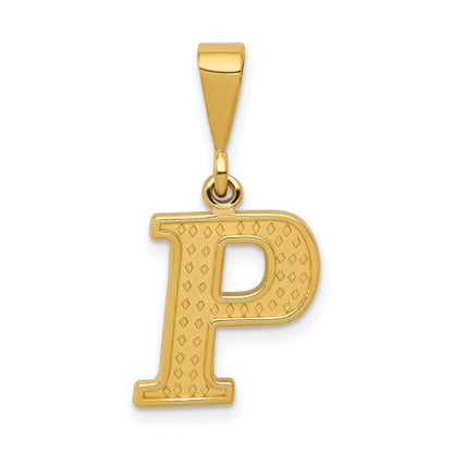 10K Yellow Gold 10Ky Initial P Pendant