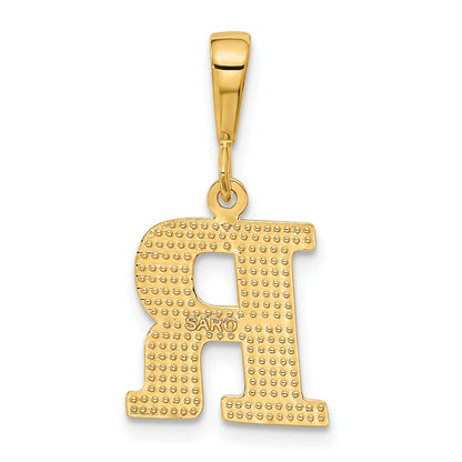 10K Yellow Gold 10Ky Initial R Pendant