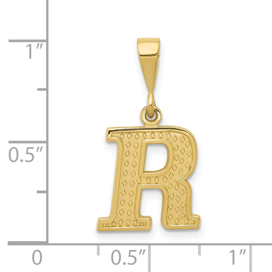 10K Yellow Gold 10Ky Initial R Pendant