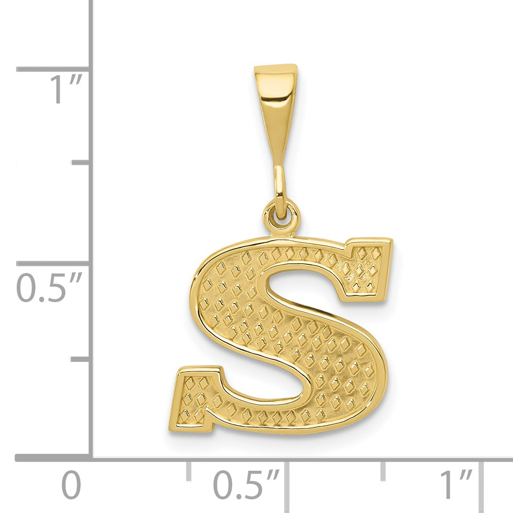 10K Yellow Gold 10Ky Initial S Pendant
