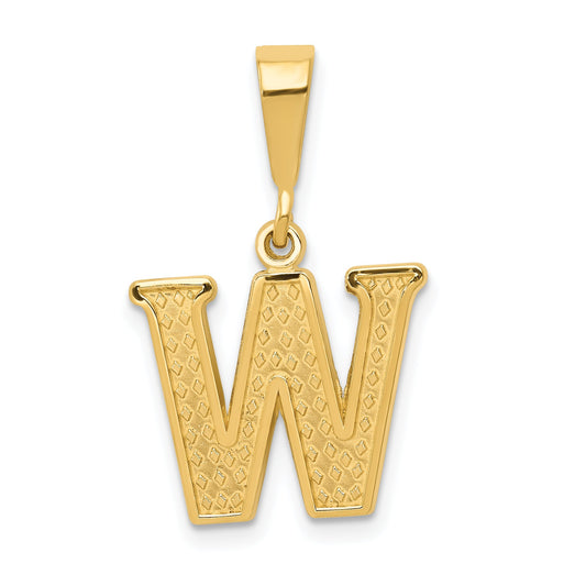 10K Yellow Gold 10Ky Initial W Pendant