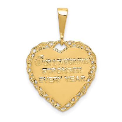 10K Yellow Gold 50Th Anniversary Charm
