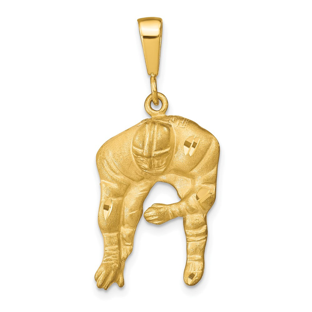 10k Yellow Gold Football Charm