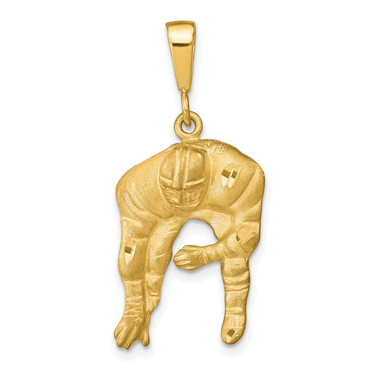 10k Yellow Gold Football Charm