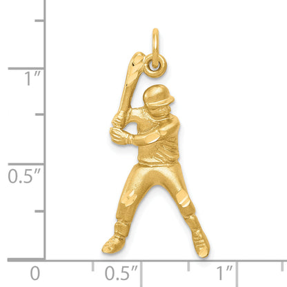 10K Yellow Gold 10K Baseball Charm