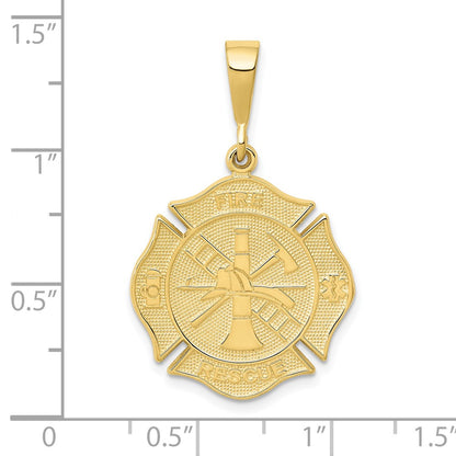 10K Yellow Gold Fire Rescue Pendant