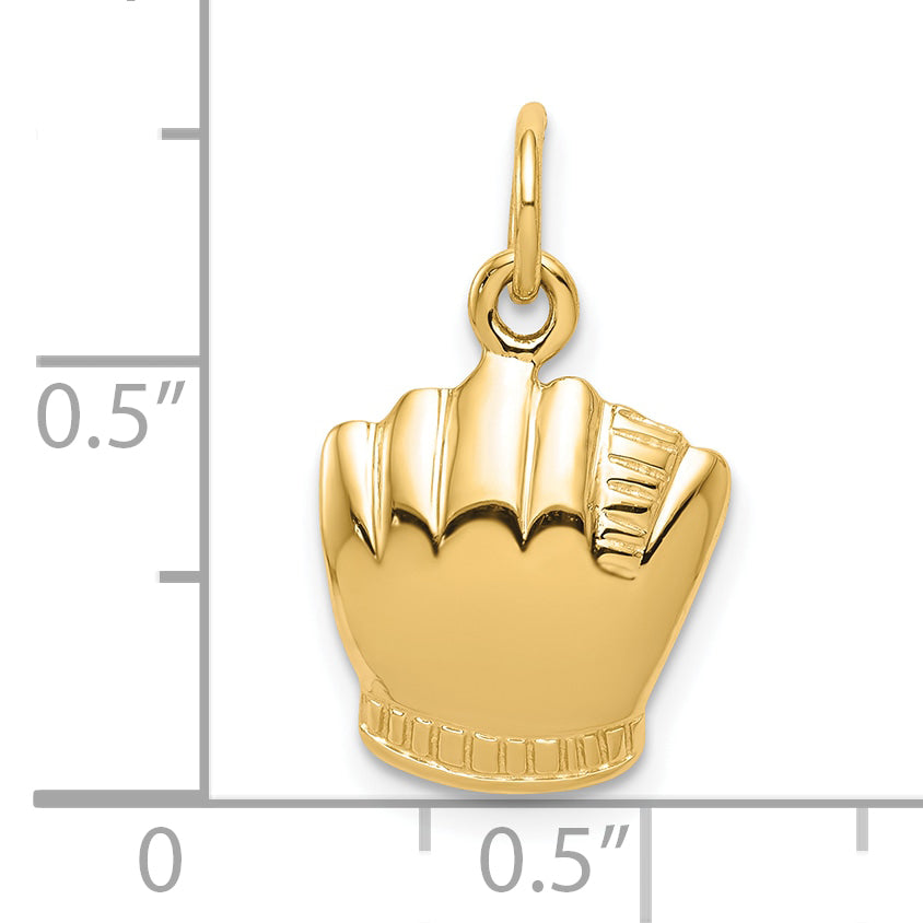 10k Yellow Gold Baseball Charm
