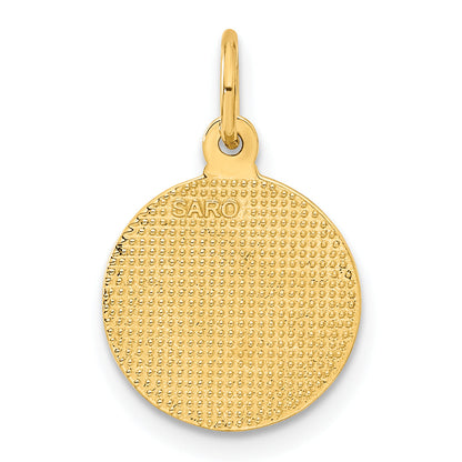 10K Yellow Gold Polished Angel Charm