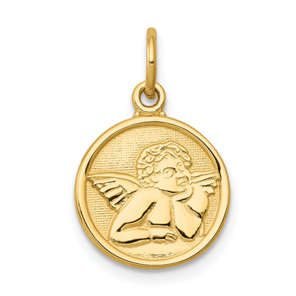 10K Yellow Gold Polished Angel Charm