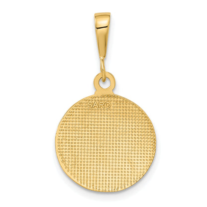 10K Yellow Gold Polished & Satin Raphael Angel Pendant