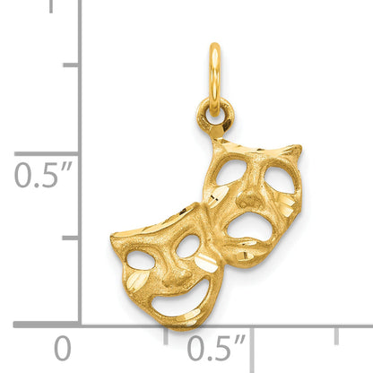 10k Yellow Gold Comedy/Tragedy Charm