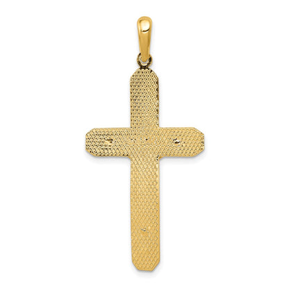 10K Yellow Gold Polished Crucifix Pendant