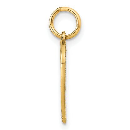 10k Yellow Gold Polished LOVE Heart Pendant