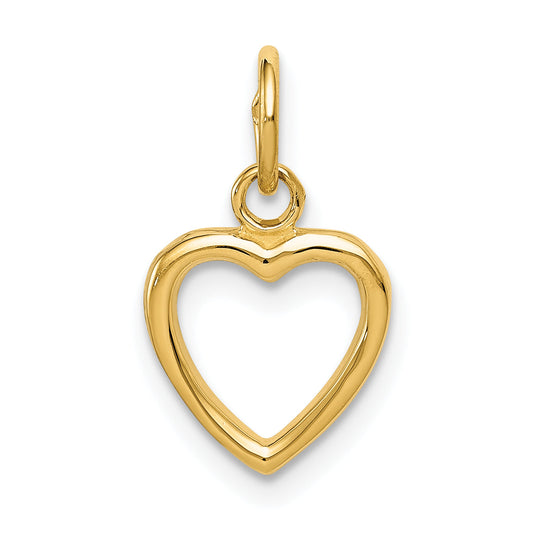 10K Yellow Gold 10K Polished Cut-Out Heart Pendant