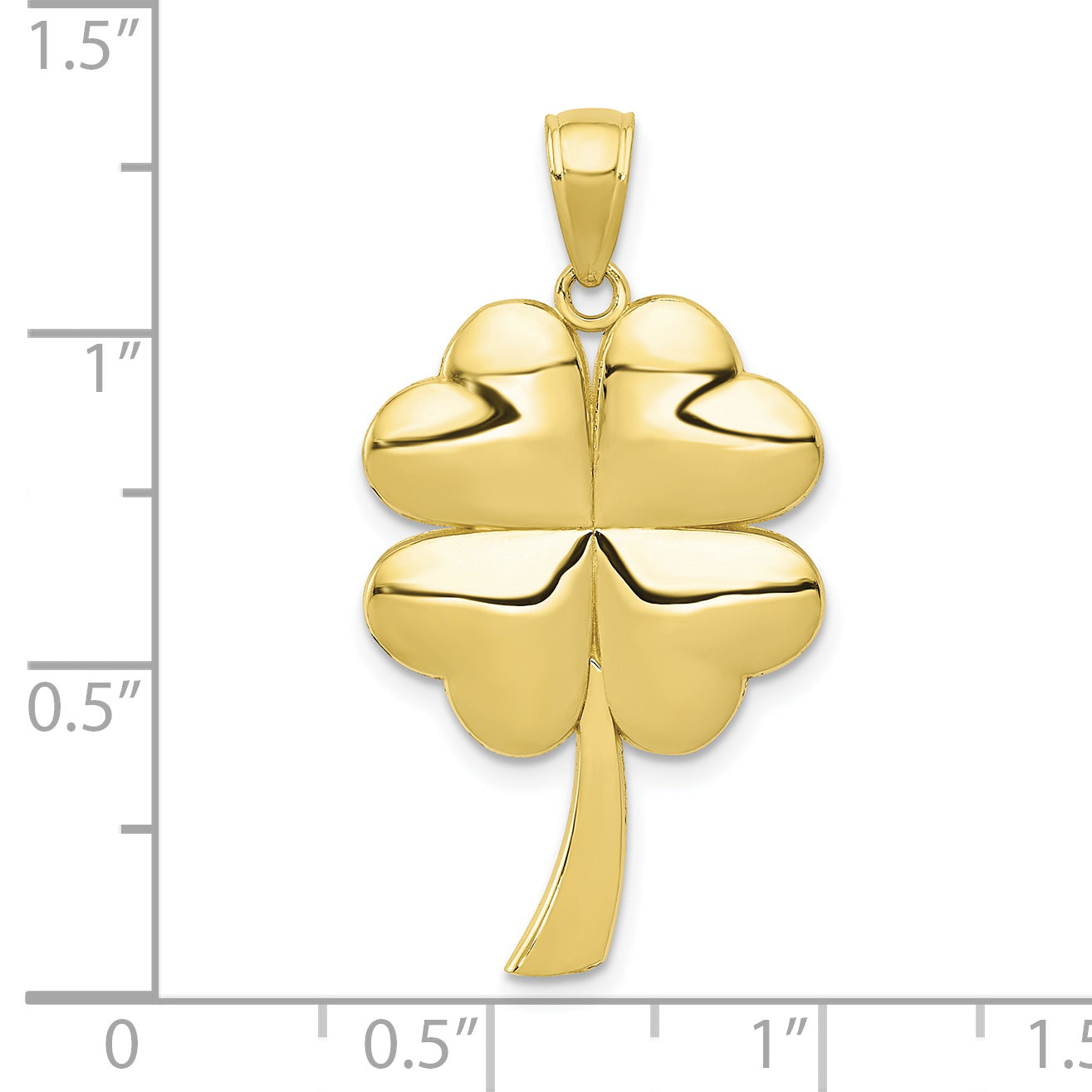 10K Yellow Gold 4-Leaf Clover Pendant