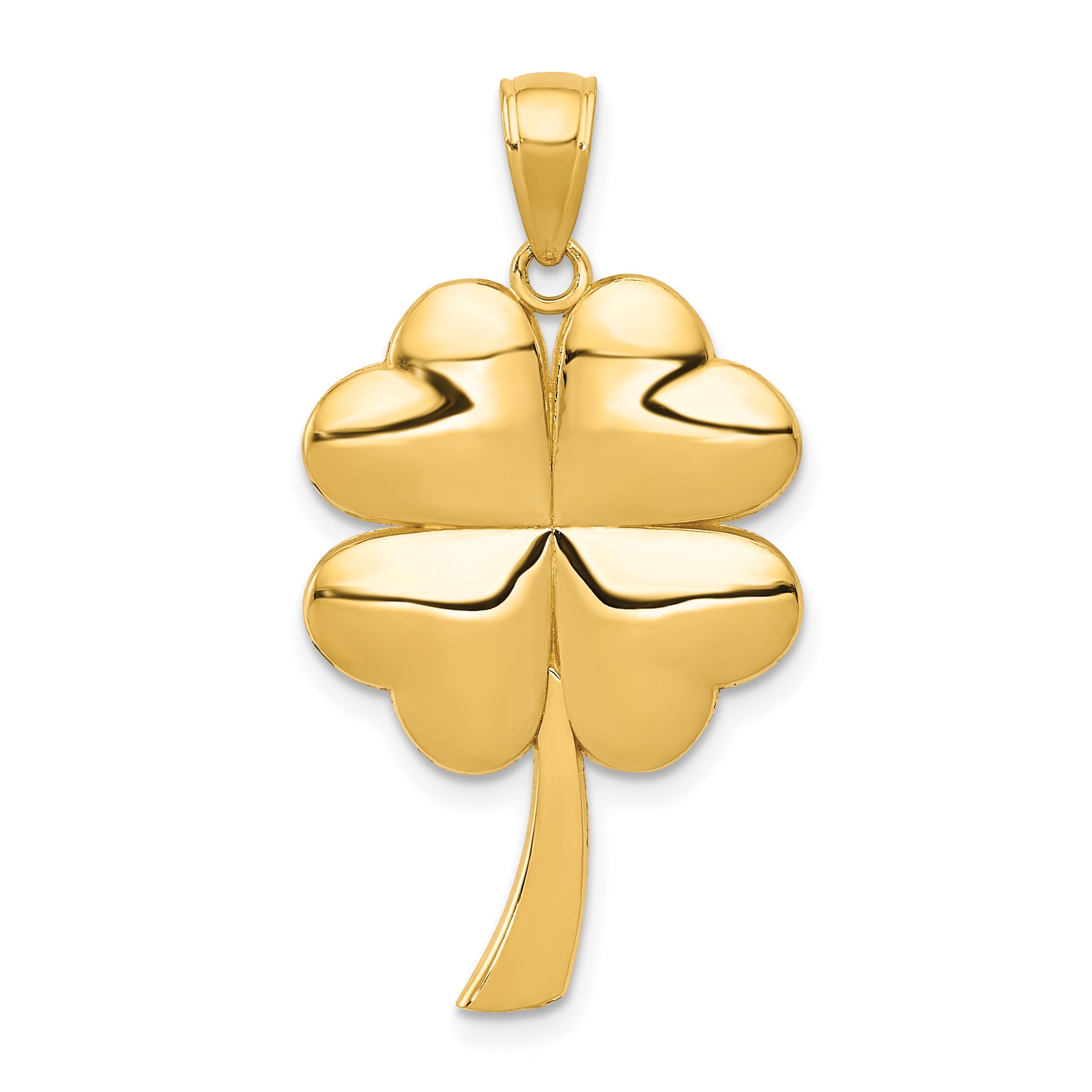 10K Yellow Gold 4-Leaf Clover Pendant
