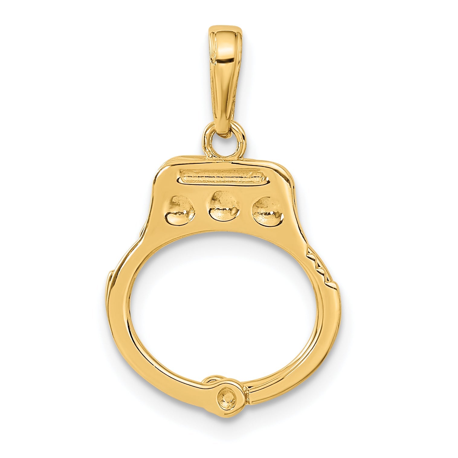 10K Yellow Gold 10K Handcuffs Pendant