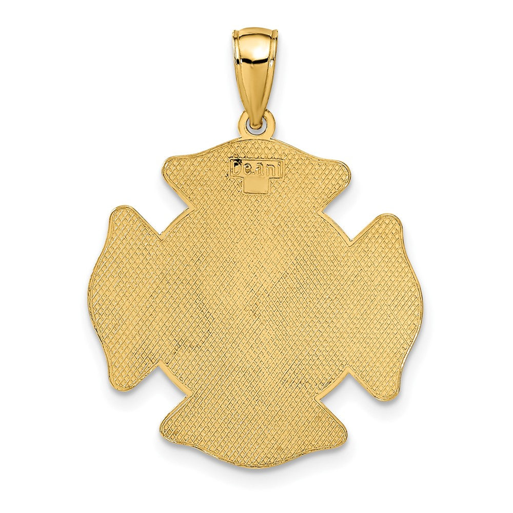 10K Yellow Gold St. Florian Protect Us/Fire Dept. Pendant