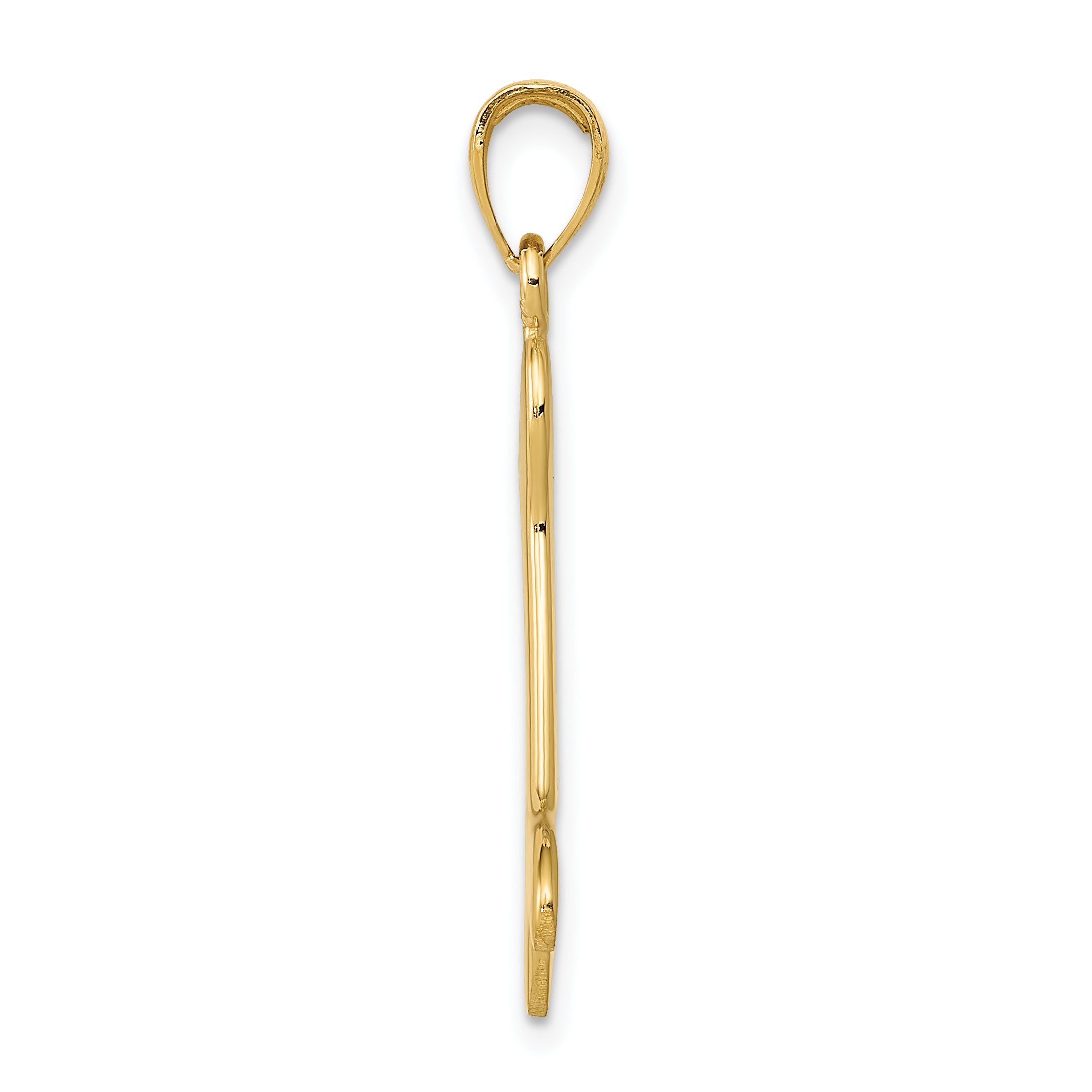 10K Yellow Gold 3-D Dog Bone Pendant