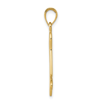 10K Yellow Gold 3-D Dog Bone Pendant