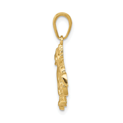 10K Yellow Gold Dragon Pendant