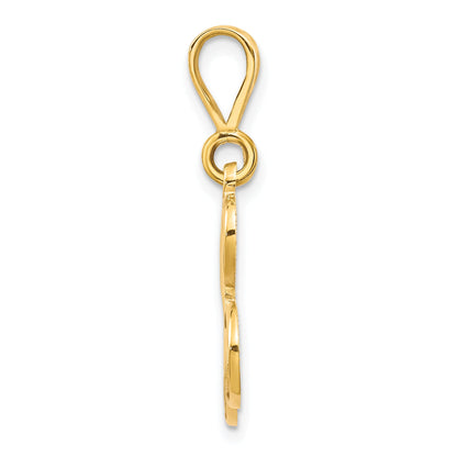 10k Yellow Gold Initial L Pendant