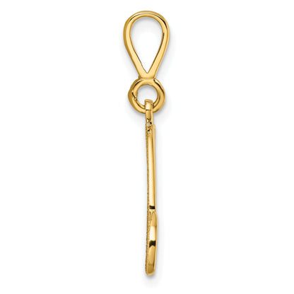 10k Yellow Gold Initial M Pendant