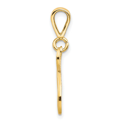 10k Yellow Gold Initial N Pendant