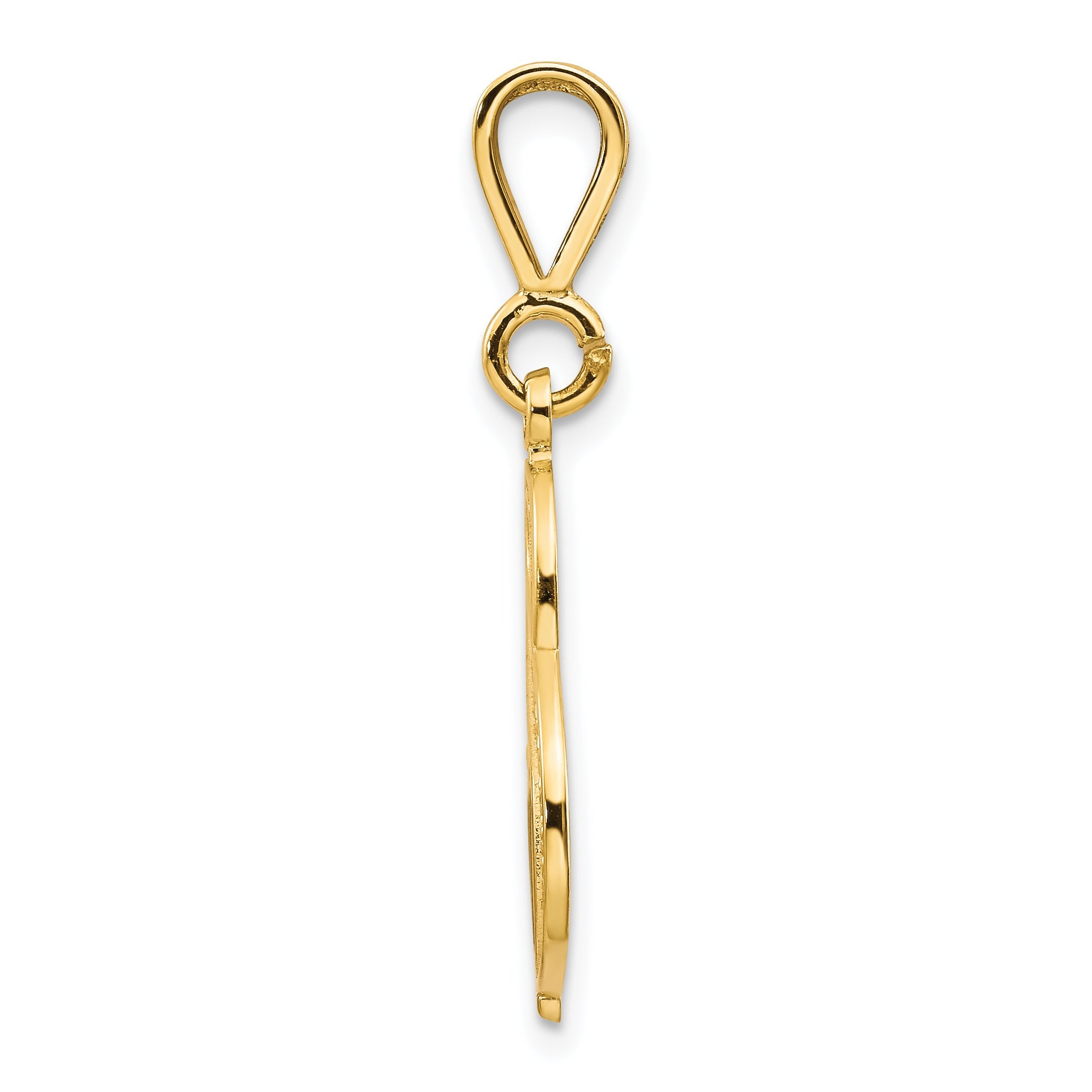 10k Yellow Gold Initial S Pendant