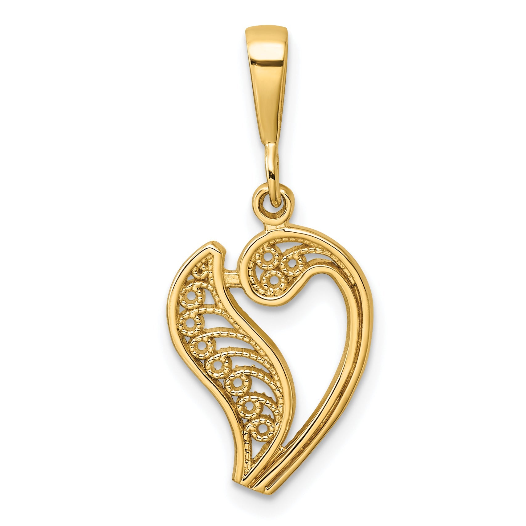 10k Yellow Gold Initial V Pendant