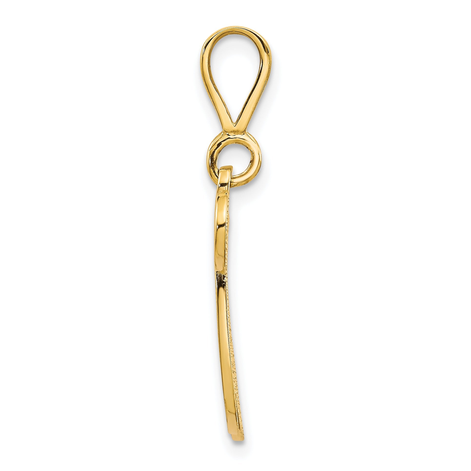 10k Yellow Gold Initial W Pendant