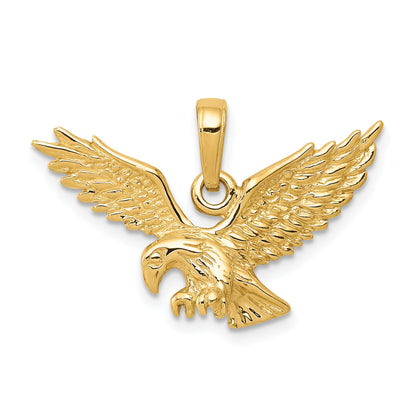 10K Yellow Gold 3-D Eagle Charm