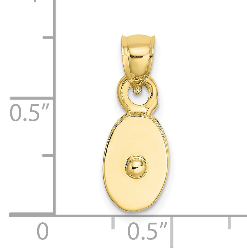 10K Yellow Gold 10K Polished 3-D Moveable Pulley Charm